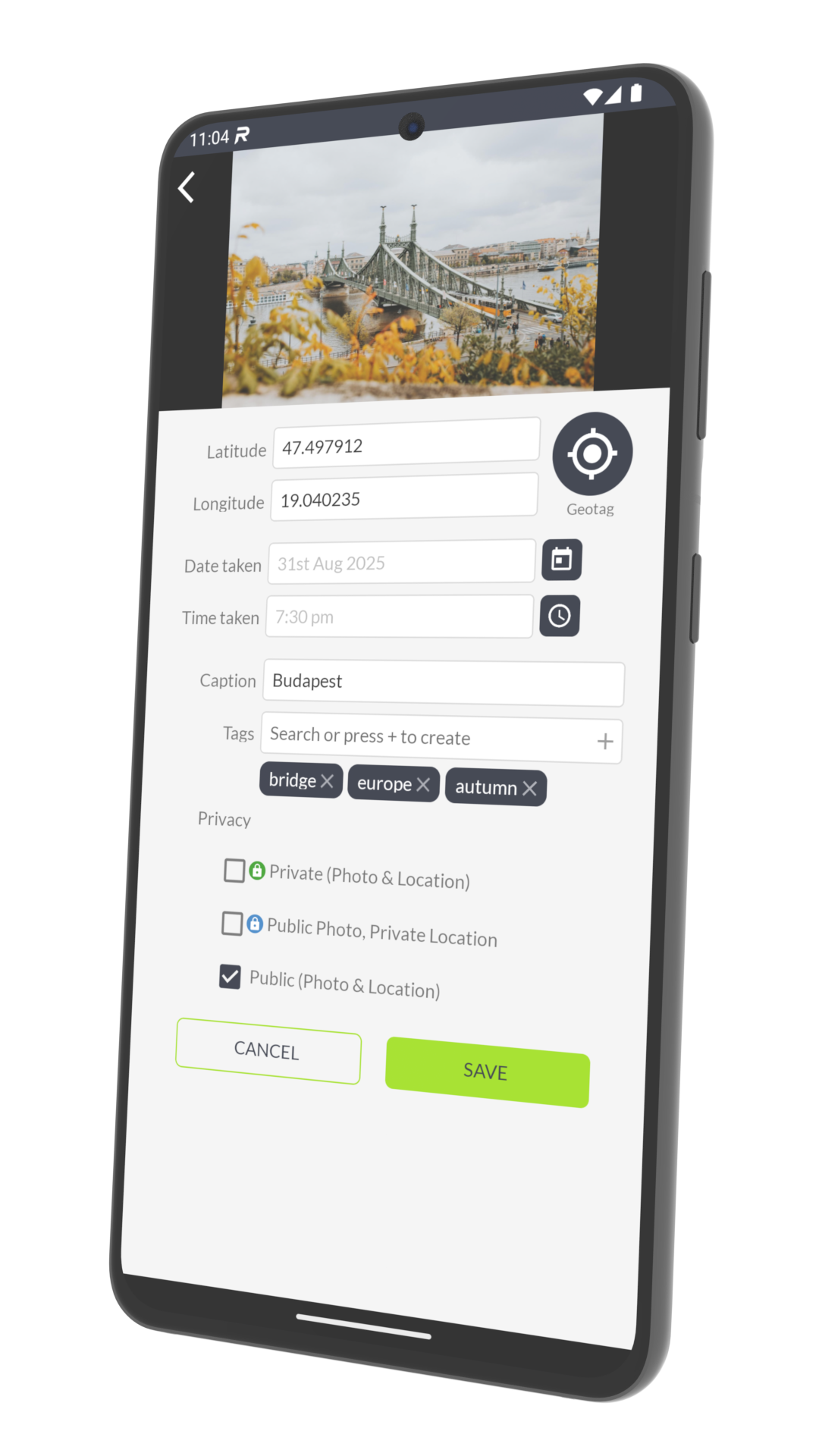 Hypefeed Tag and Geolocate Screenshot